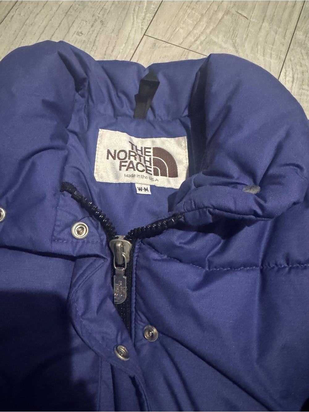 The North Face Navy Blue Puffer Coat *not shiny - Picture 5 of 10